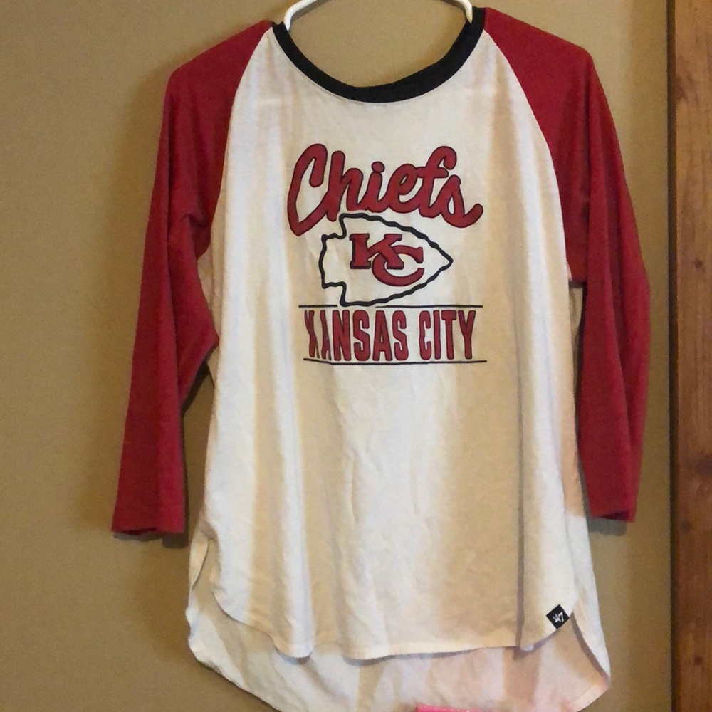 KC Chiefs 3/4 sleeve top